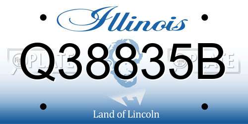 Q38835B Illinois License Plate