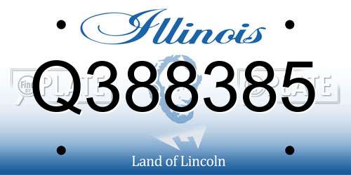 Q388385 Illinois License Plate