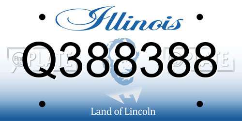 Q388388 Illinois License Plate