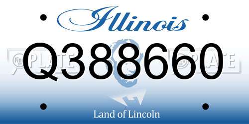Q388660 Illinois License Plate