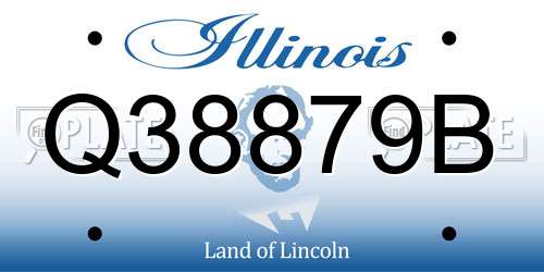 Q38879B Illinois License Plate