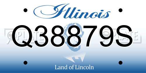 Q38879S Illinois License Plate