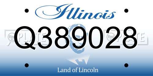 Q389028 Illinois License Plate