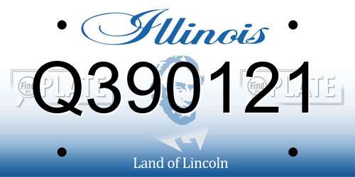 Q390121 Illinois License Plate