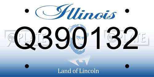 Q390132 Illinois License Plate