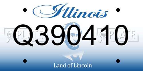 Q390410 Illinois License Plate