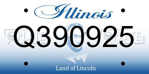 Q390925 Illinois License Plate