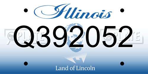 Q392052 Illinois License Plate