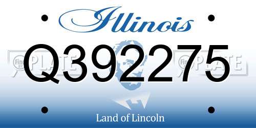 Q392275 Illinois License Plate