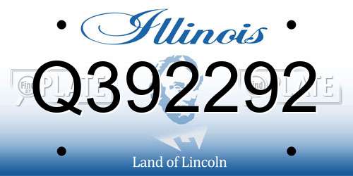 Q392292 Illinois License Plate
