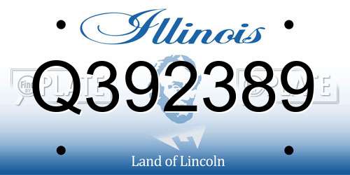 Q392389 Illinois License Plate