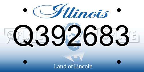 Q392683 Illinois License Plate