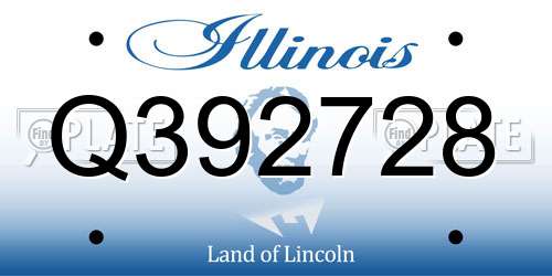 Q392728 Illinois License Plate