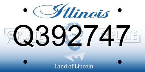 Q392747 Illinois License Plate
