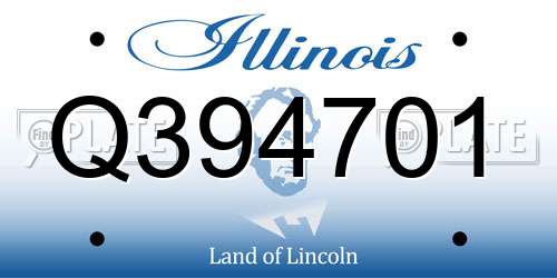 Q394701 Illinois License Plate