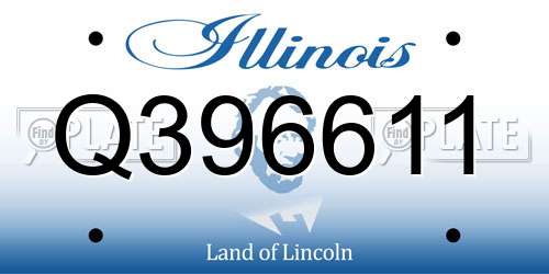 Q396611 Illinois License Plate
