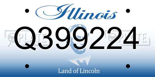 Q399224 Illinois License Plate