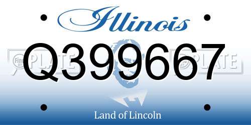 Q399667 Illinois License Plate
