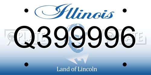 Q399996 Illinois License Plate