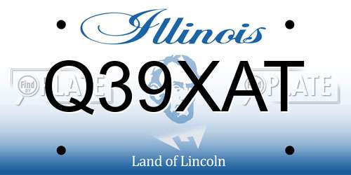 Q39XAT Illinois License Plate