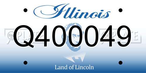 Q400049 Illinois License Plate