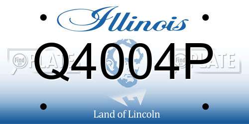 Q4004P Illinois License Plate