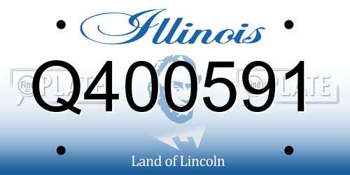 Q400591 Illinois License Plate