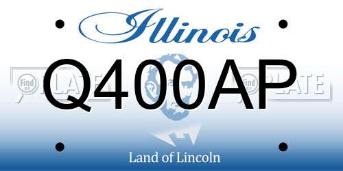 Q400AP Illinois License Plate