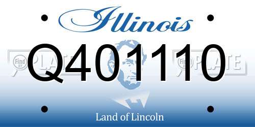 Q401110 Illinois License Plate