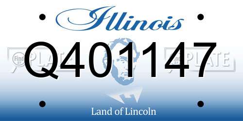 Q401147 Illinois License Plate