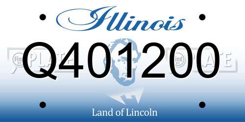 Q401200 Illinois License Plate