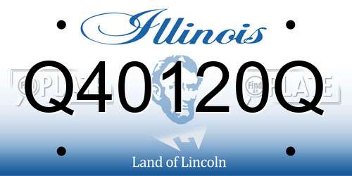 Q40120Q Illinois License Plate