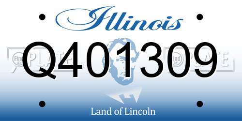 Q401309 Illinois License Plate