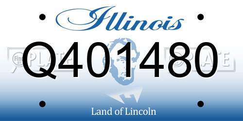 Q401480 Illinois License Plate