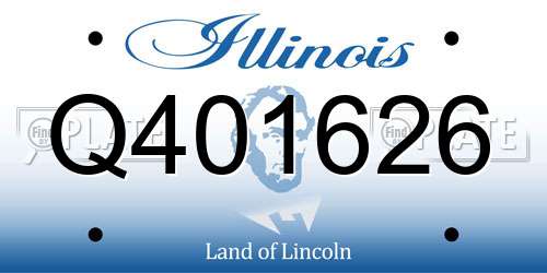 Q401626 Illinois License Plate