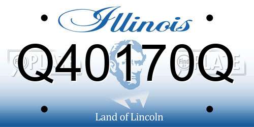 Q40170Q Illinois License Plate