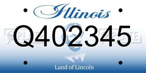 Q402345 Illinois License Plate