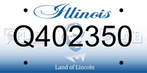 Q402350 Illinois License Plate