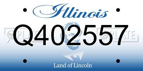Q402557 Illinois License Plate