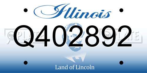 Q402892 Illinois License Plate