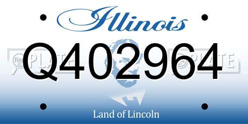 Q402964 Illinois License Plate