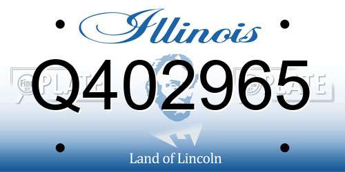 Q402965 Illinois License Plate