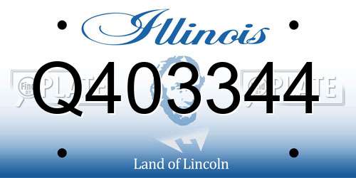Q403344 Illinois License Plate