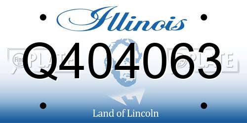 Q404063 Illinois License Plate