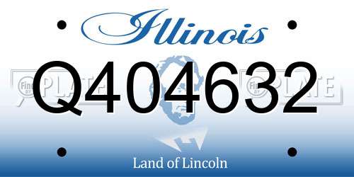 Q404632 Illinois License Plate