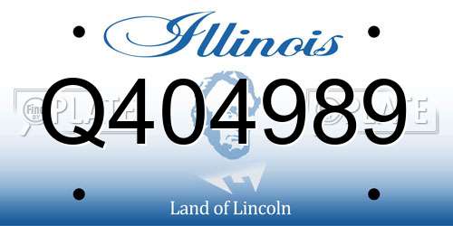 Q404989 Illinois License Plate