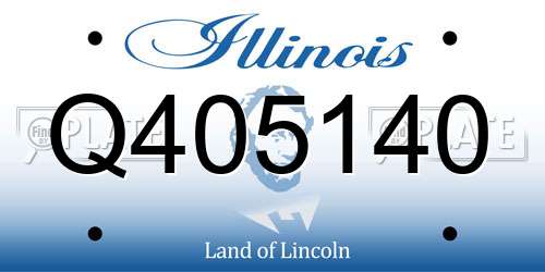 Q405140 Illinois License Plate