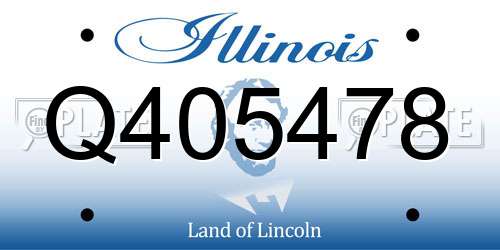 Q405478 Illinois License Plate