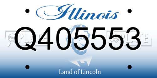 Q405553 Illinois License Plate