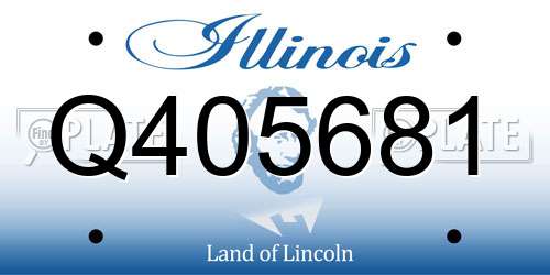 Q405681 Illinois License Plate